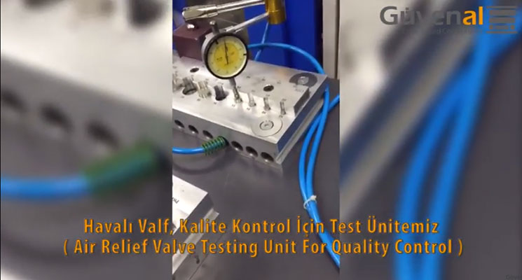 Havalı Valf Kalite Kontrol İçin Test Ünitemiz